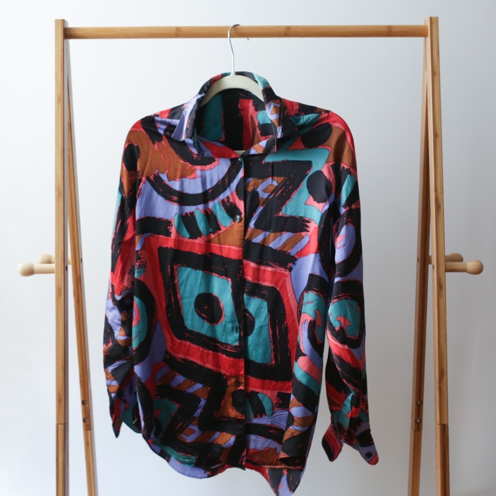 90's silk blouse